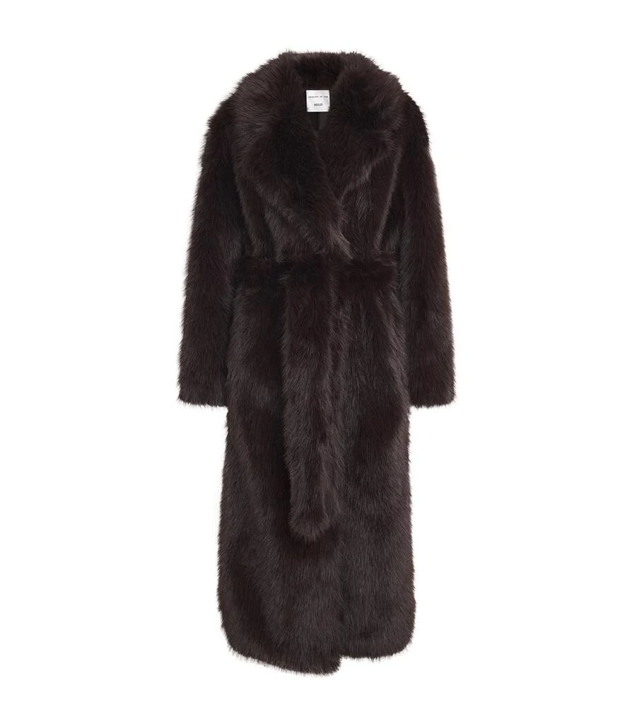 AGOLDE x Shoreditch Ski Club Faux Shearling Ebony Coat 1