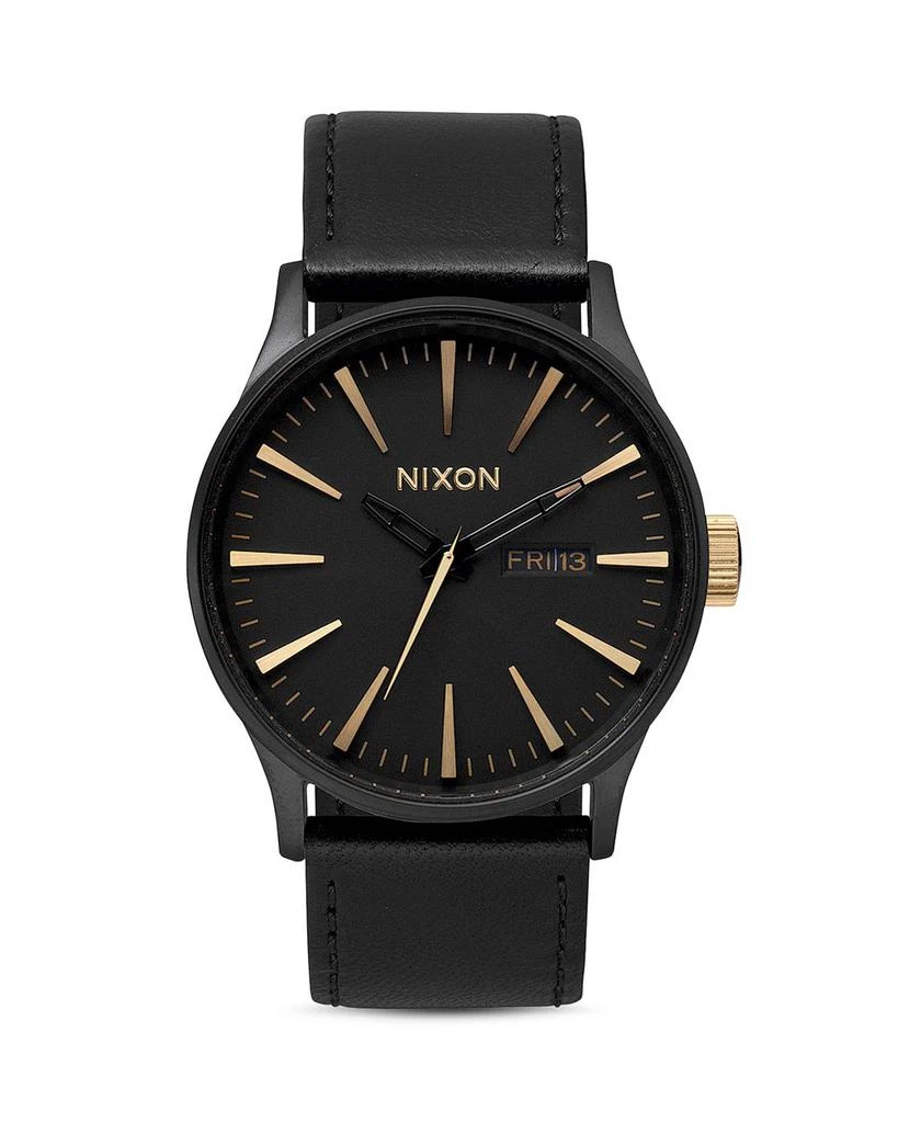 Nixon Sentry Leather Watch, 42mm 1