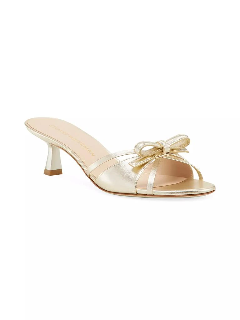 Stuart Weitzman Felicity 50MM Metallic Leather Sandals 2