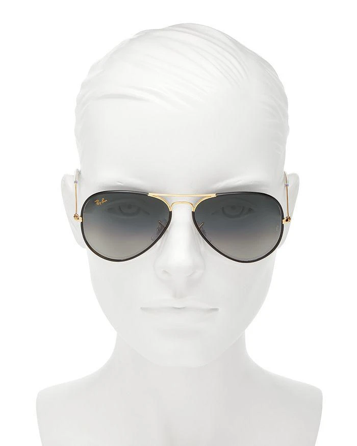 Ray Ban Aviator Sunglasses with Brow Bar Ray-Ban Brow Bar Aviator Sunglasses, 59mm | Bloomingdale main image 3