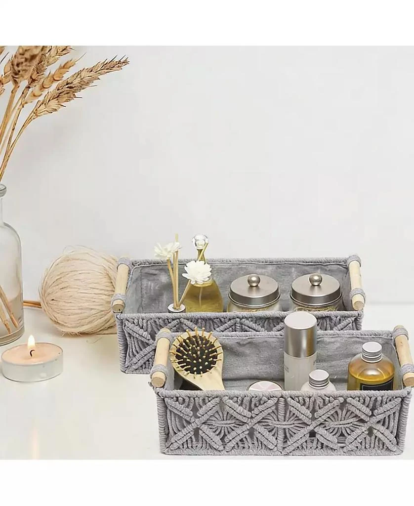 YIGII Handmade Cotton Rope Storage Baskets - Multiroom Decor 
Organization 2