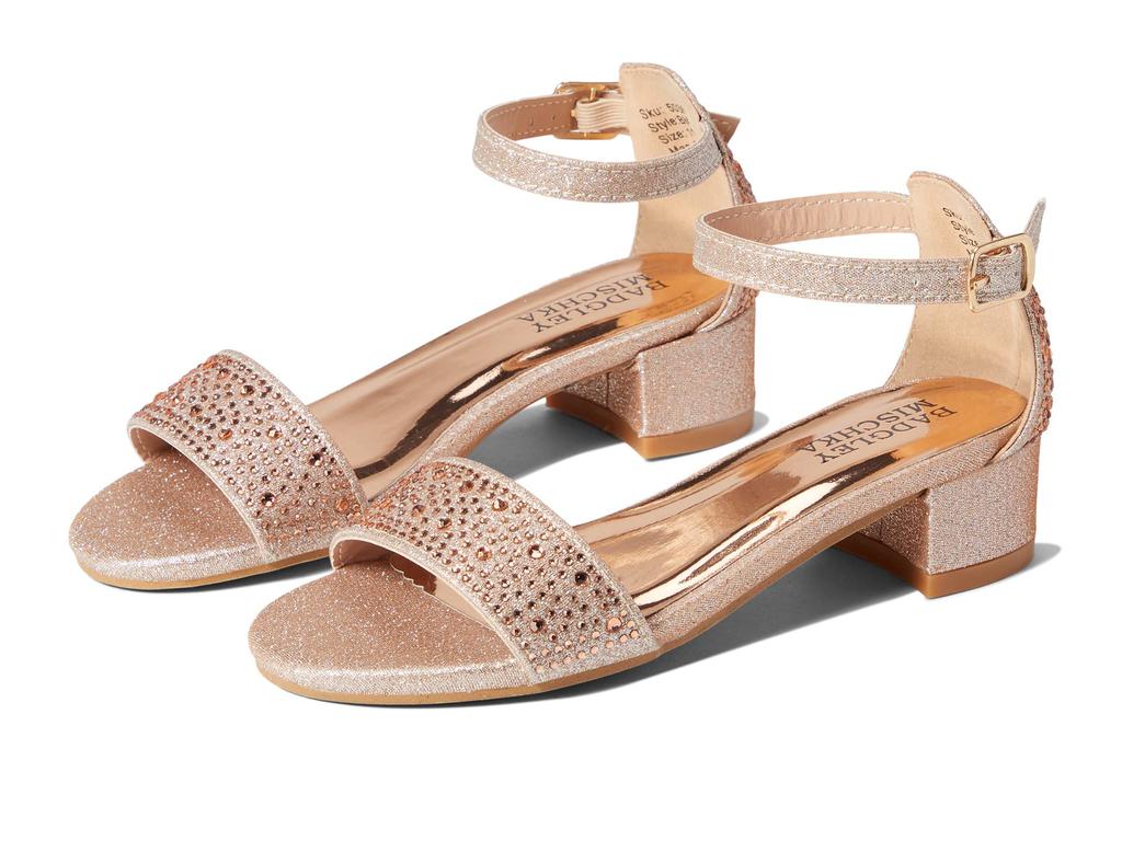 Badgley Mischka Kids Selena Low Heel Ankle Strap Sandal (Little Kid/Big Kid)