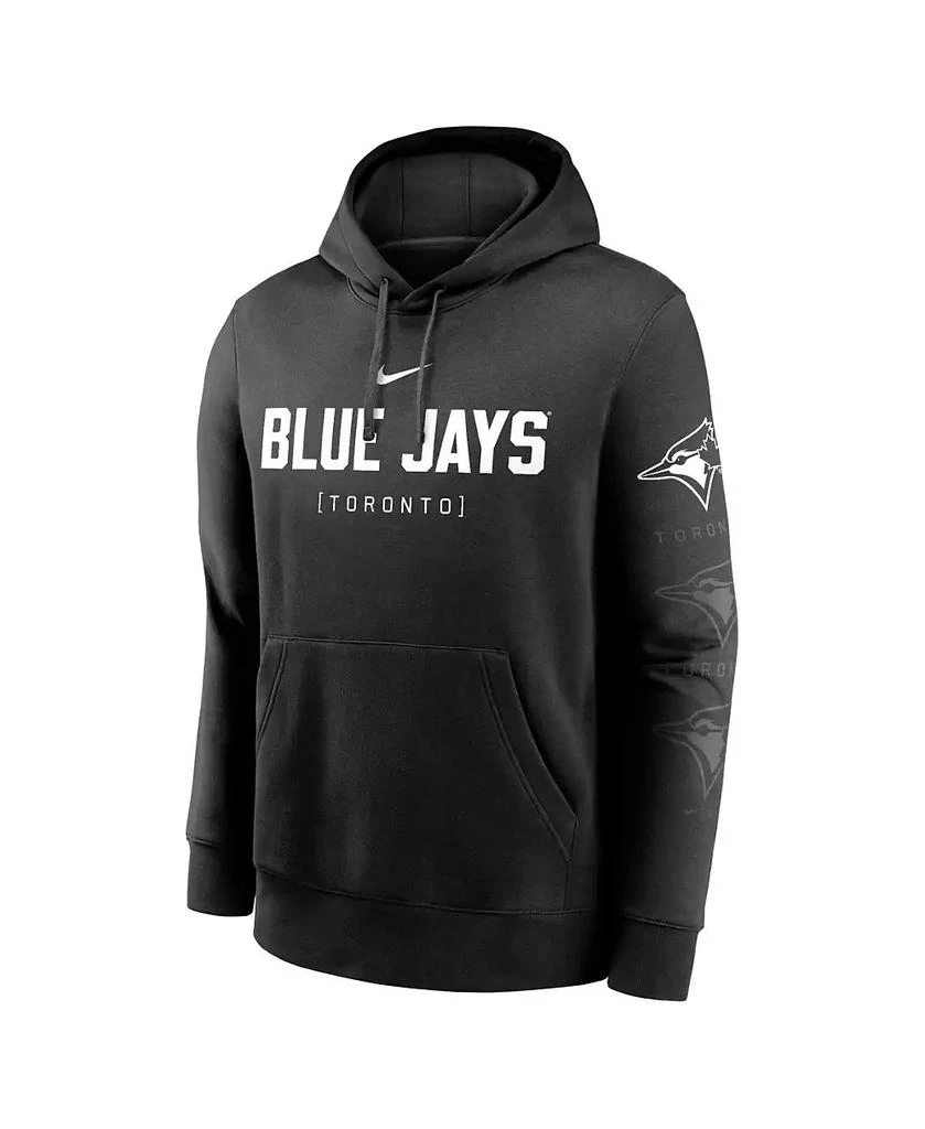 NIKE Men's Black Toronto Blue Jays Fashion Club Pullover Hoodie 3