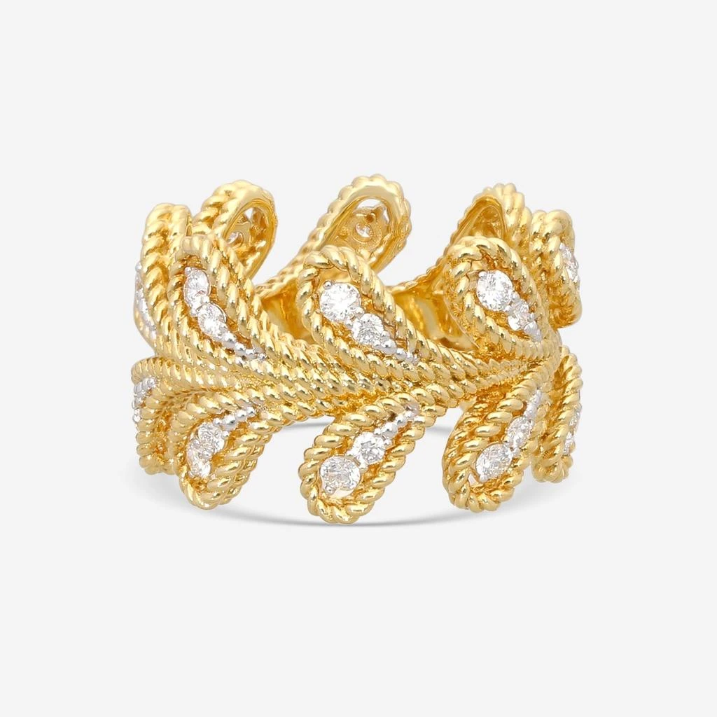 Roberto Coin Roberto Coin Byzantine Barocco 18K Yellow 
White Gold Diamond Ring Sz. 6.5 7772809AJ65X-copy