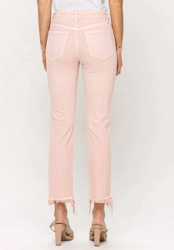 VERVET BY FLYING MONKEY Melissa Mid-Rise Jeans In Powdery Pink 2