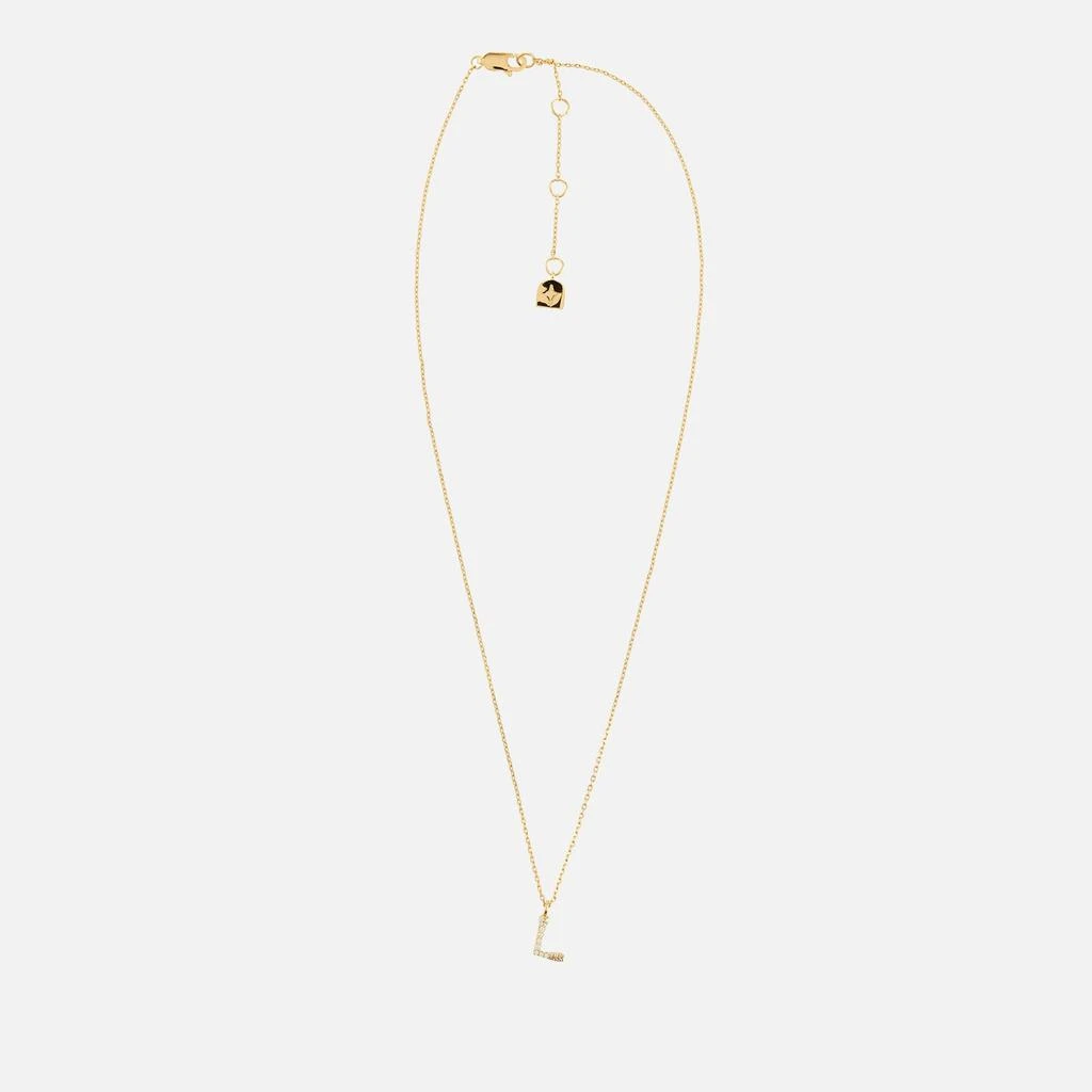 ASTRID & MIYU Astrid & Miyu Initial Pavé 18K Gold-Plated Necklace 1