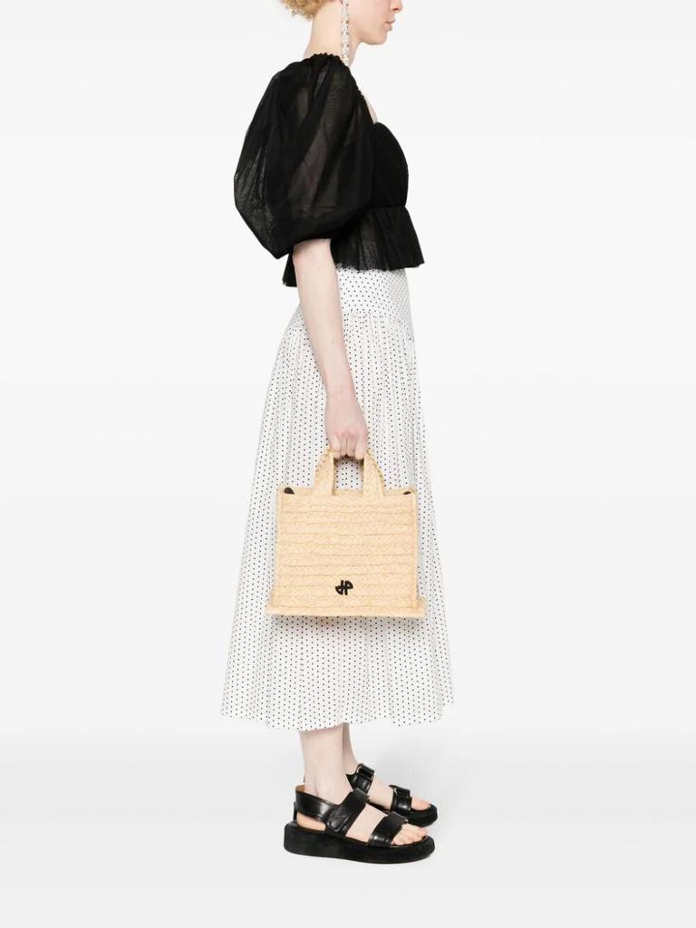 【Patou】 JP Small raffia tote bag Patou | Small JP tote in raffia