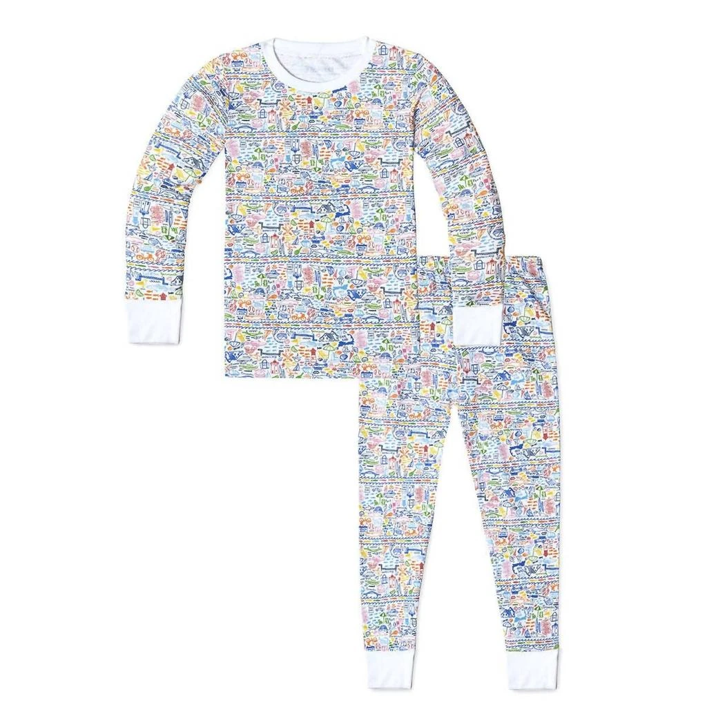 Joy Street Kid
s Cape Cod Two Piece Kids Pajamas In Monomoy Multi