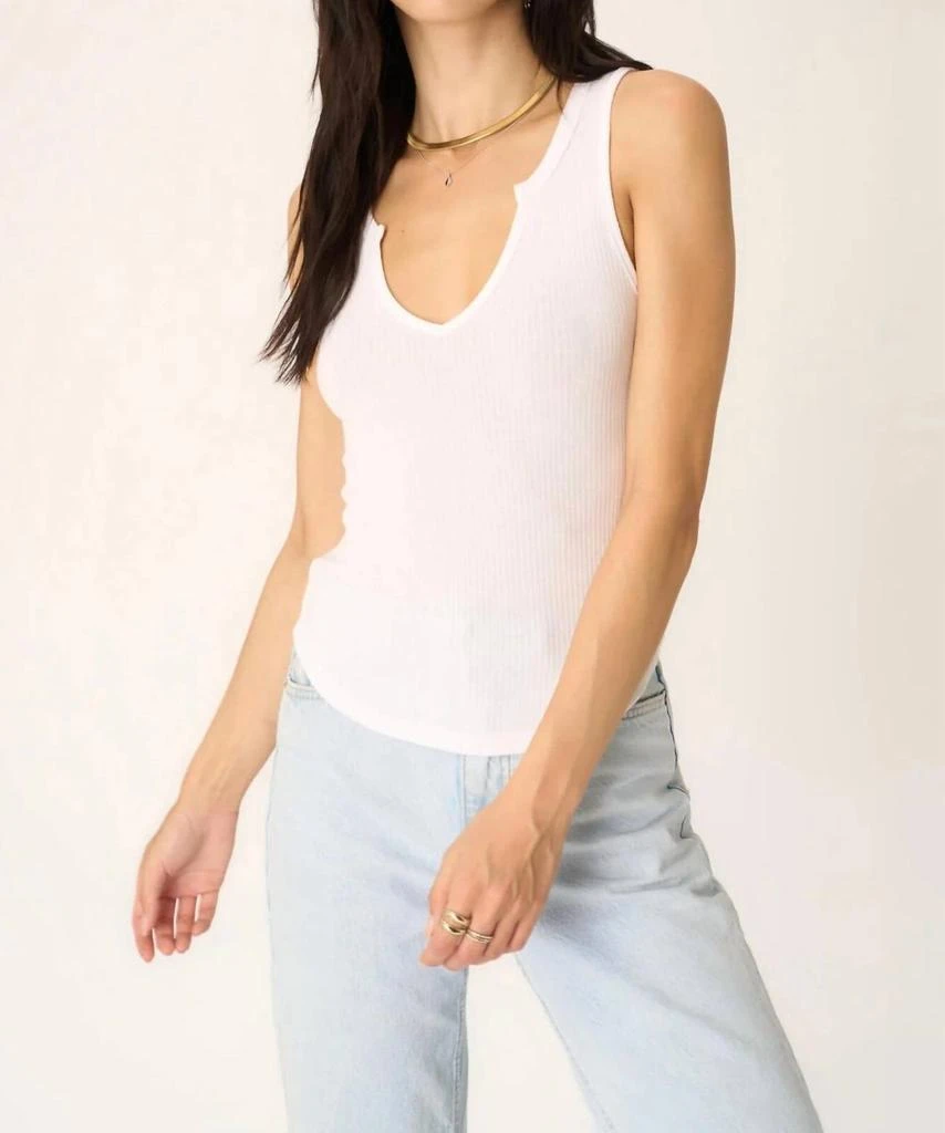 Project Social T Madly Rib Notch Tank In White 1