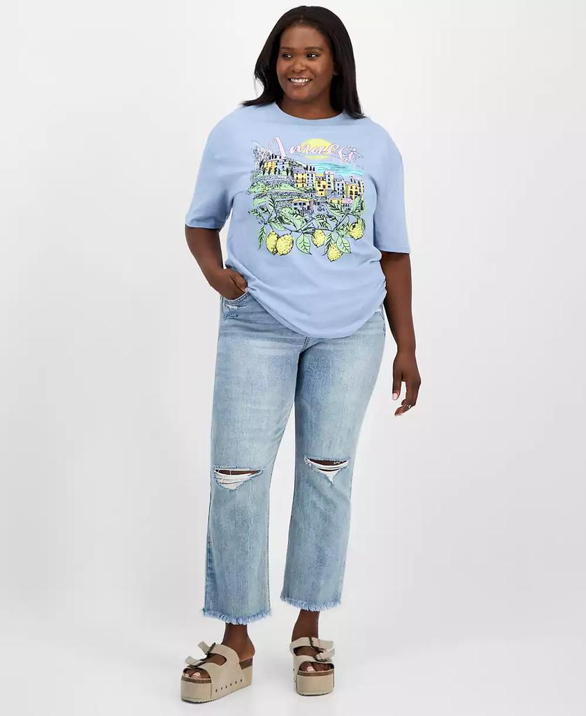 Rebellious One Trendy Plus Size Cotton Short-Sleeve Amalfi Graphic T-Shirt