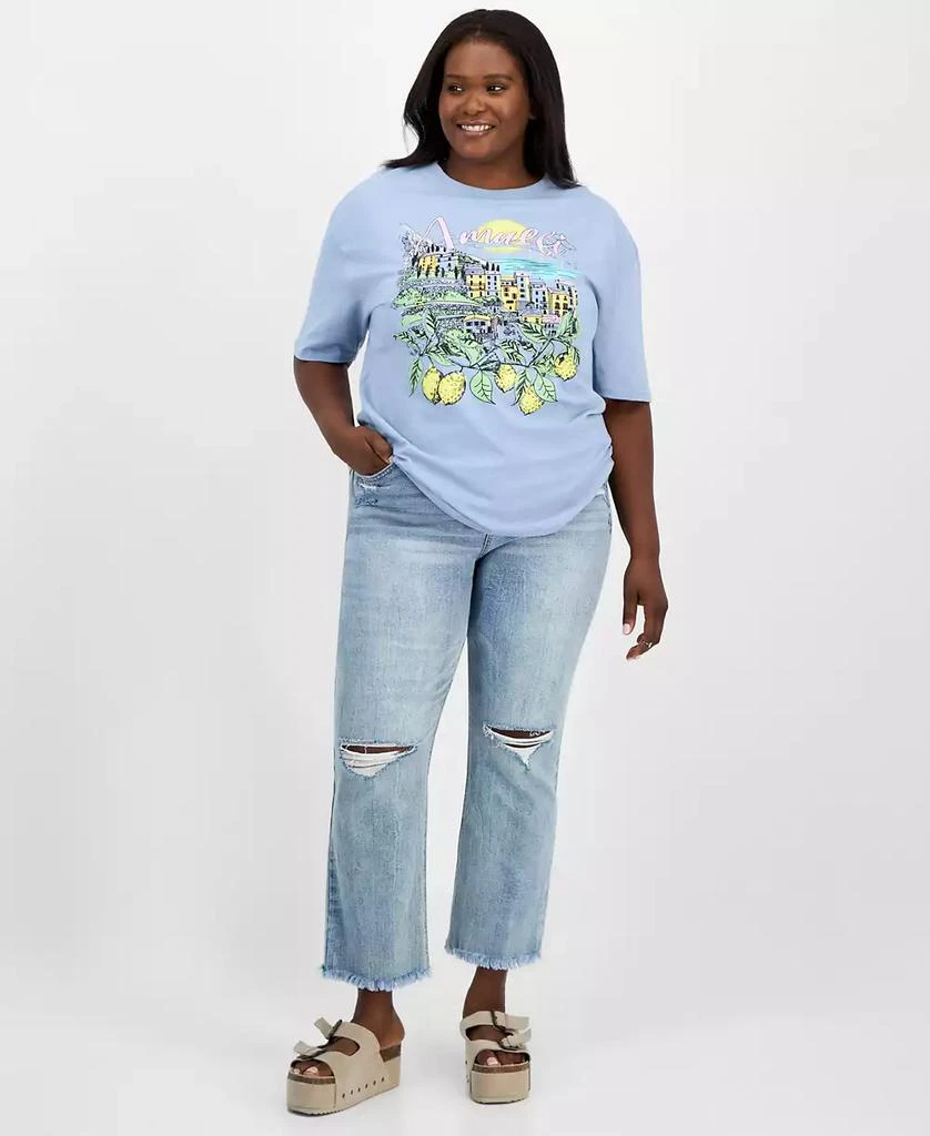 Rebellious One Trendy Plus Size Cotton Short-Sleeve Amalfi Graphic T-Shirt 2