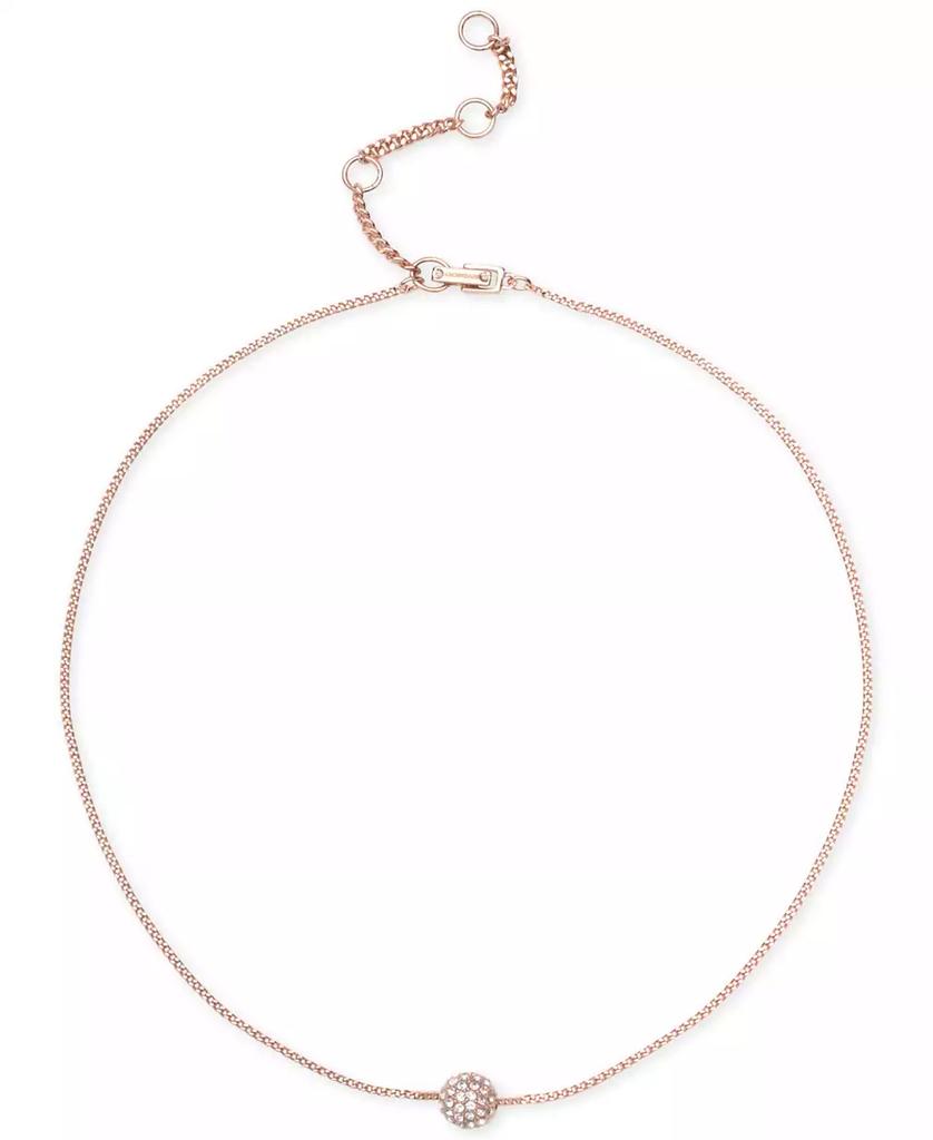 Givenchy Crystal Fireball Pendant Necklace 16" + 2" extender