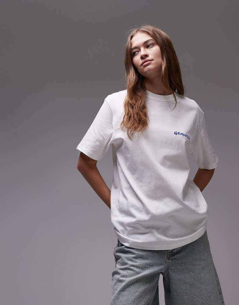 Gramicci Gramicci snail graphic t-shirt in white