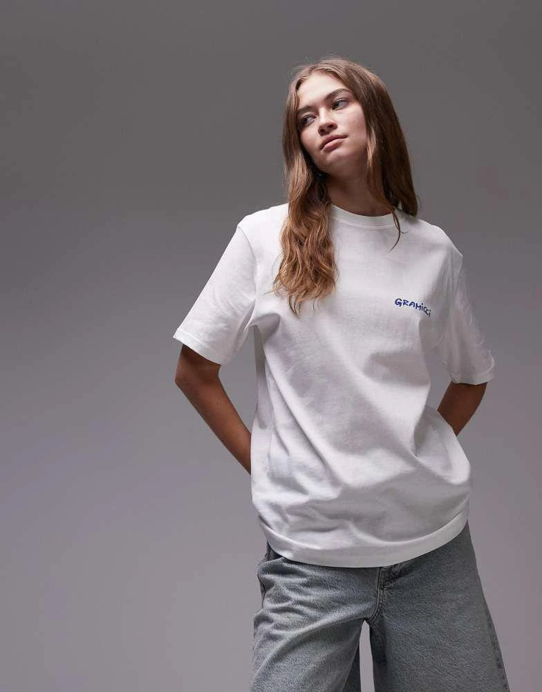Gramicci Gramicci snail graphic t-shirt in white 2