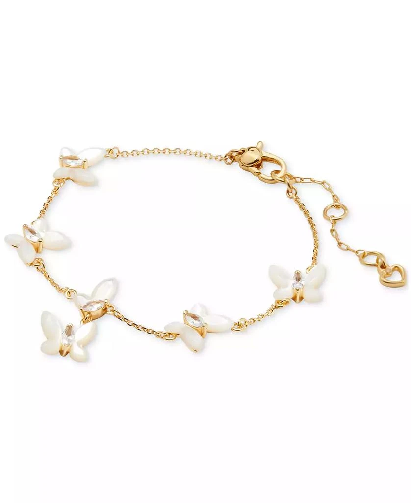 Kate Spade Gold-Tone Cubic Zirconia Mother-of-Pearl Butterfly