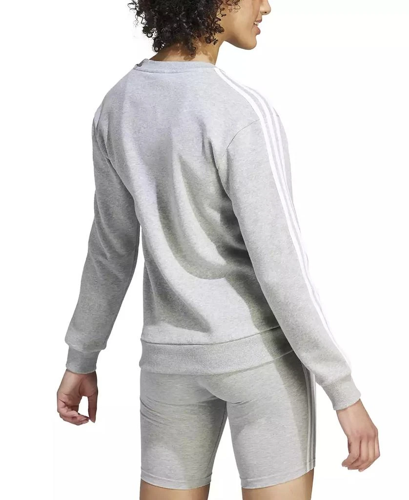 Adidas Women's 3-Stripe Cotton Fleece Crewneck Sweatshirt 6