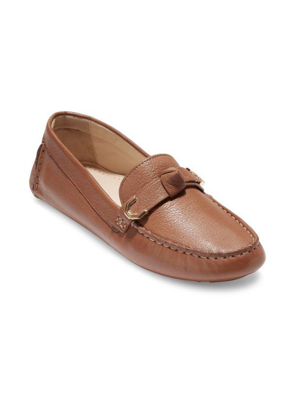 Cole Haan Evelyn Bow Leather Driving Loafers