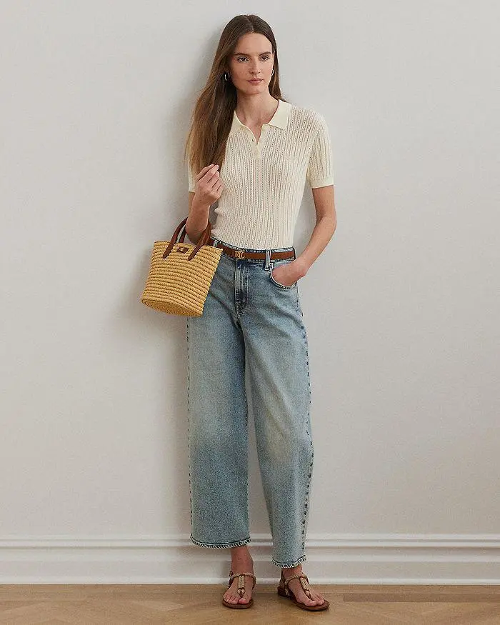 Ralph Lauren High Rise Wide Leg Crop Jeans 2