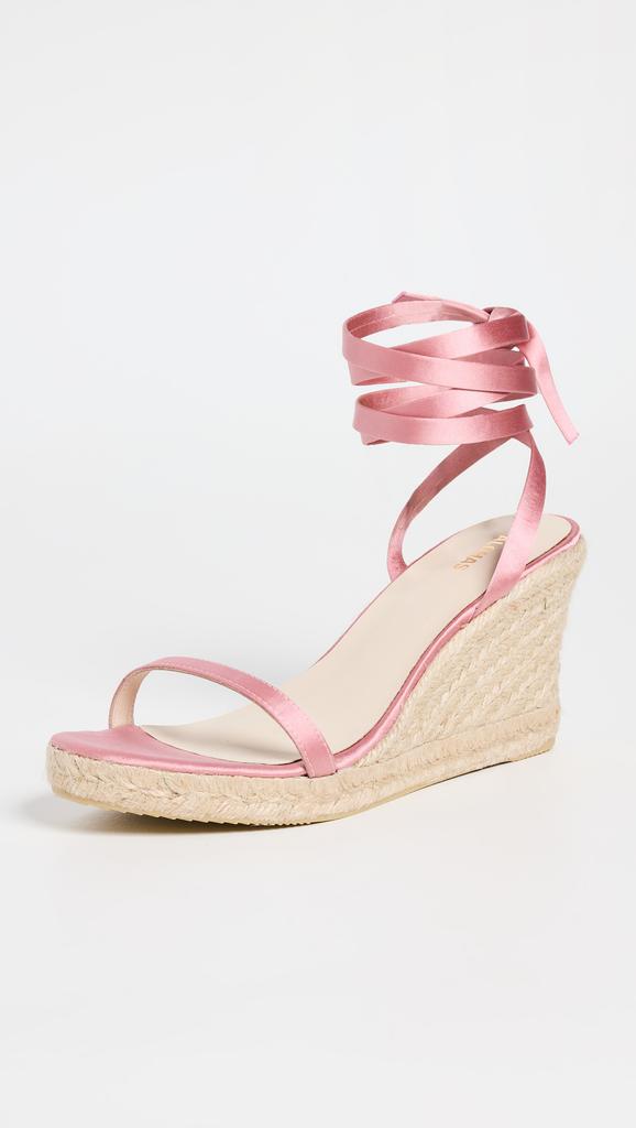 Alohas Willa Silky Pink Leather Espadrilles