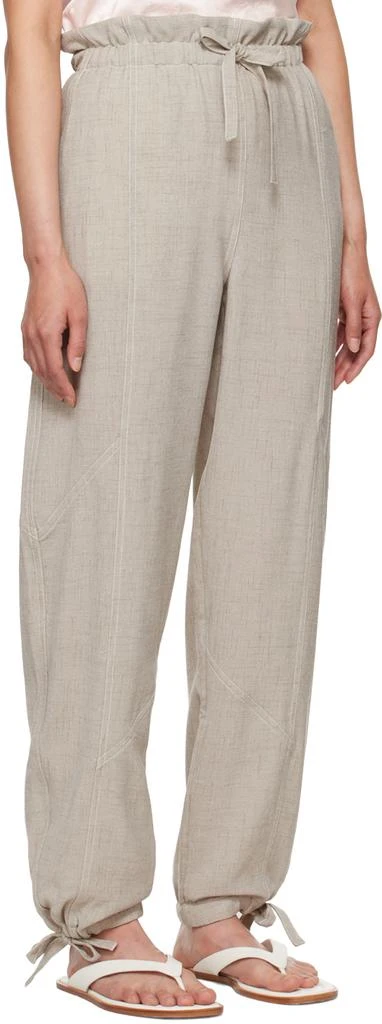 Ganni Beige Elasticated Waist Trousers 2
