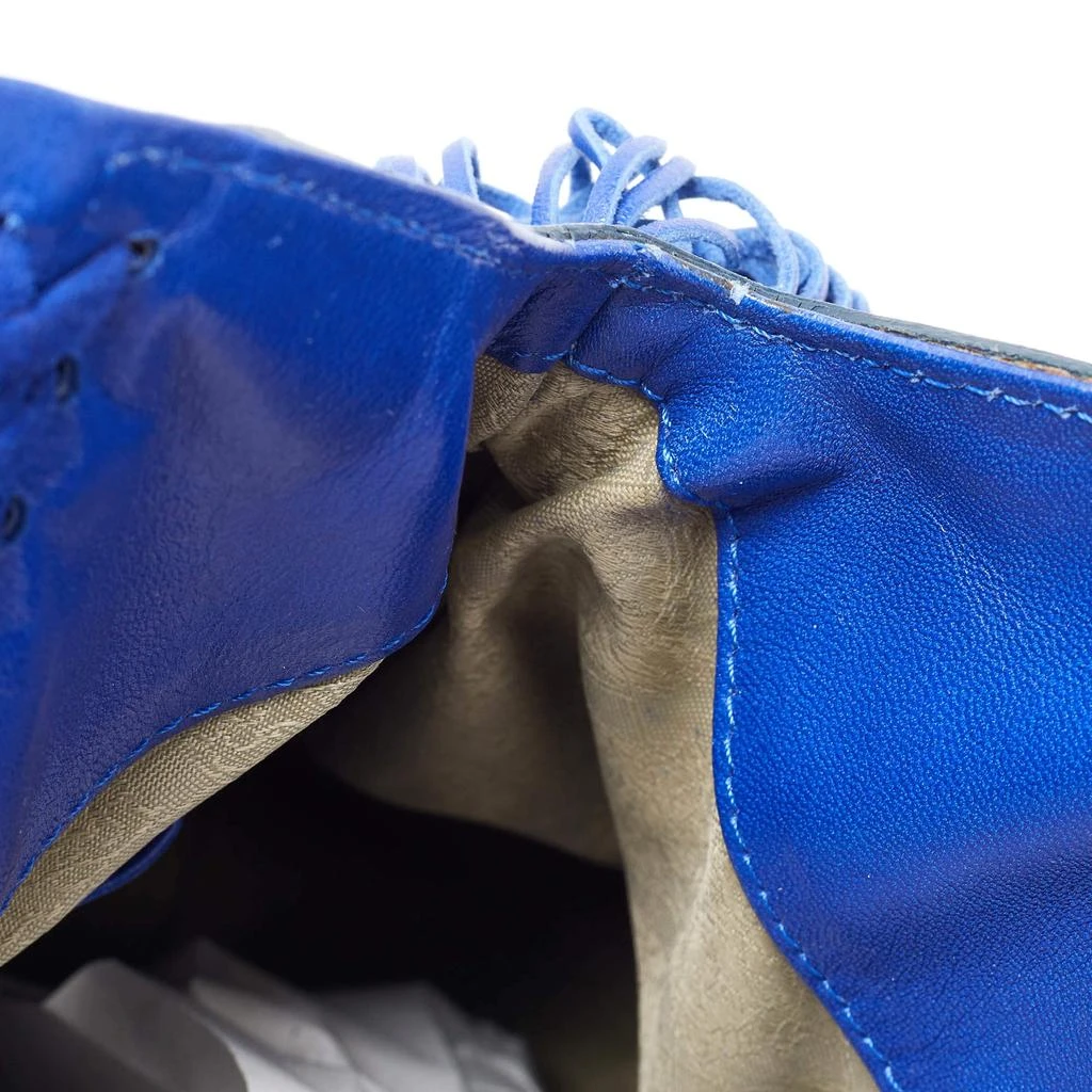Versace Versace Blue Leather Fringe Shoulder Bag 10