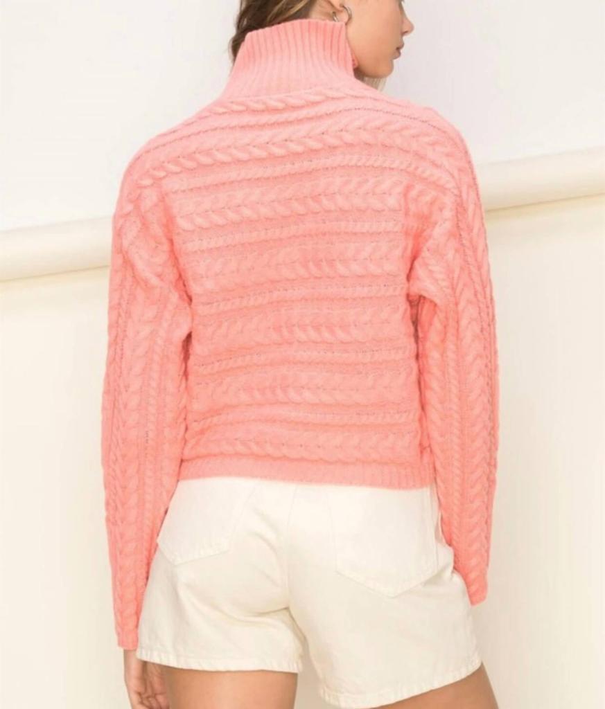 Double Zero Double Zero - Kelsey High Neck Twisted Front Sweater