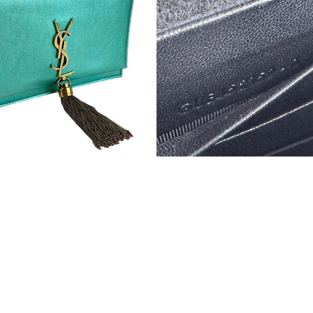 Yves Saint Laurent Leather Chain/Shoulder Wallet (Pre-Owned) 5