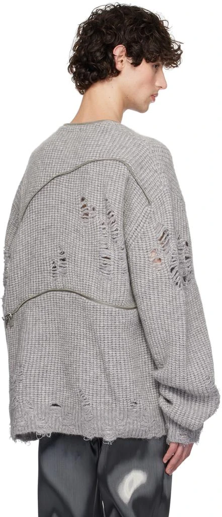 Heliot Emil Gray Distressed Sweater 3