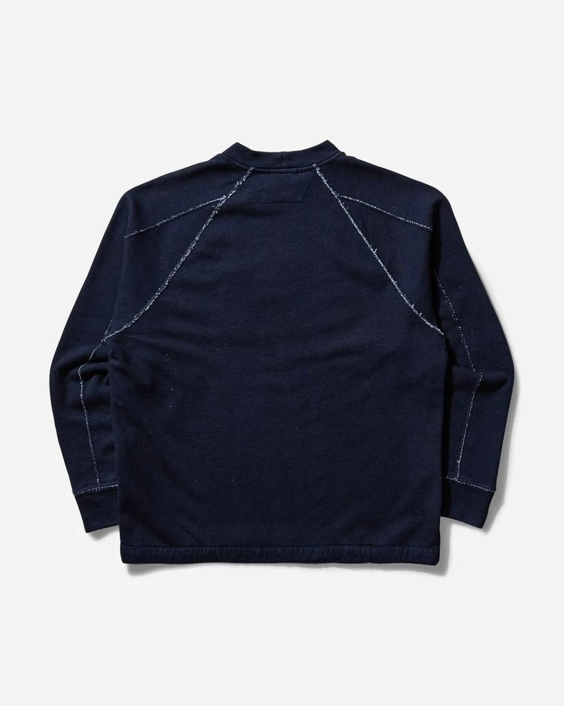 C.P. Company Men's Indigo Fleece Logo Sweatshirt Blue 2