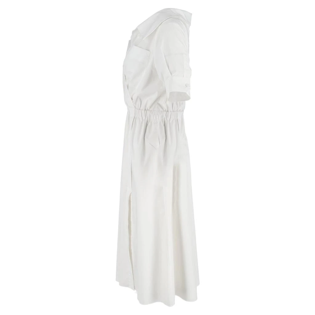 Altuzarra Lydia Gathered Poplin Midi Shirt Dress In White Cotton 2