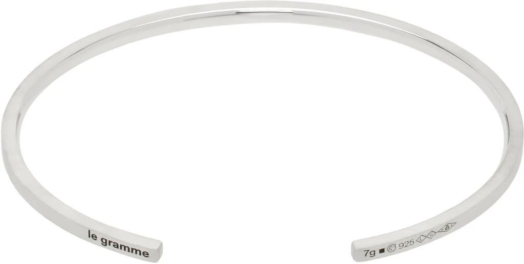 Le Gramme Silver Ribbon 'Le 7g' Bracelet 2