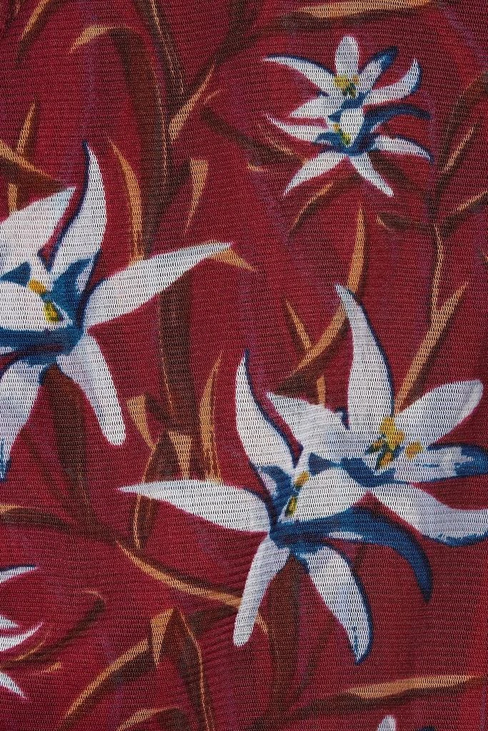 DIANE VON FURSTENBERG Gladys reversible floral-print stretch-mesh top 5