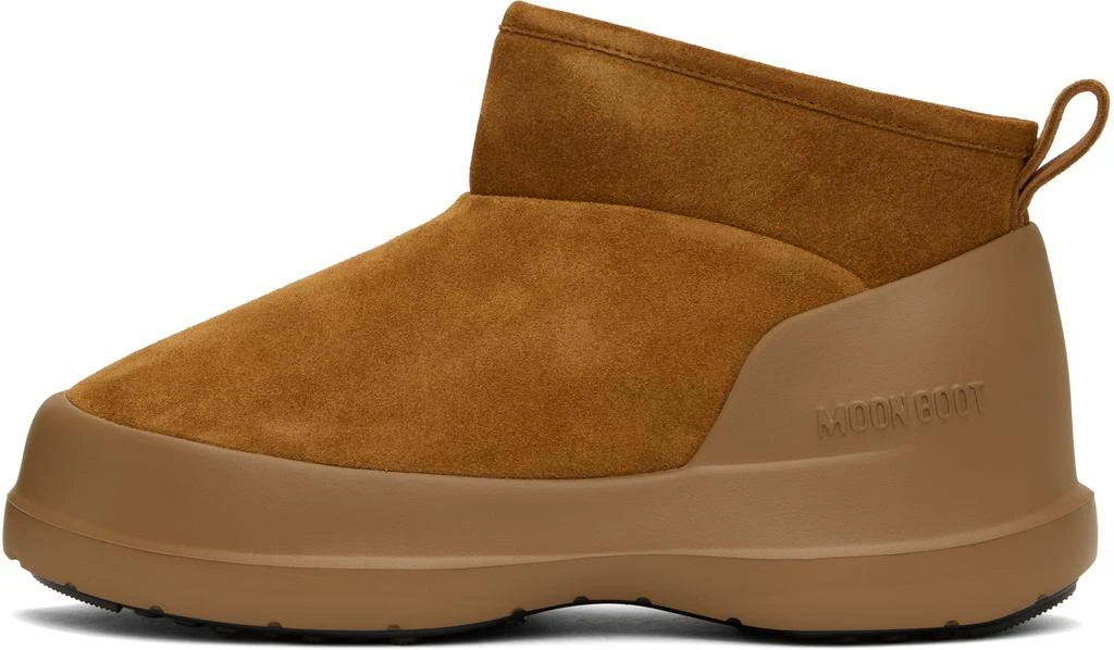 Moon Boot Tan Luna Low Suede Boots 3