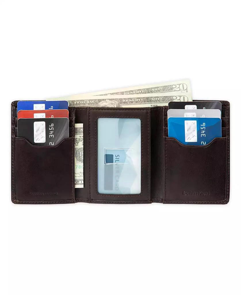 Calvin Klein Men's RFID Two Tone Arcadia Leather Trifold Wallet 6
