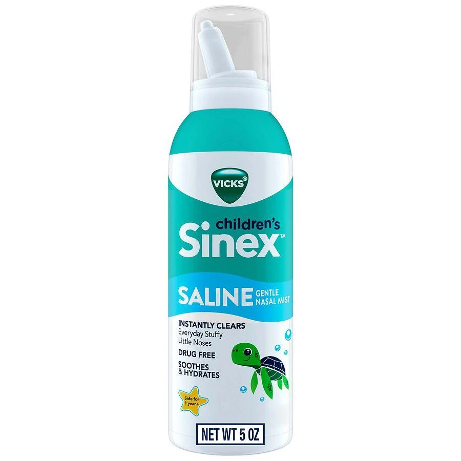 Vicks Saline Nasal Spray, Drug Free Ultra Fine Mist Hint of Aloe 1