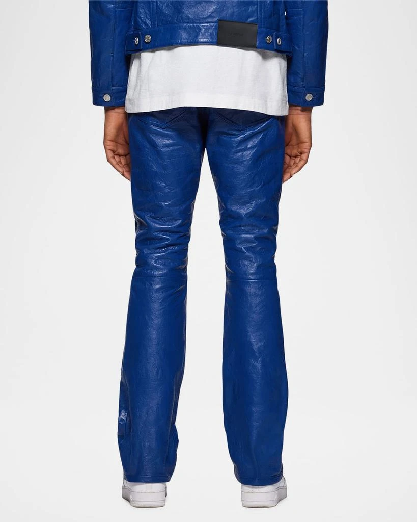 PURPLE Men's Relaxed Leather Pants 2