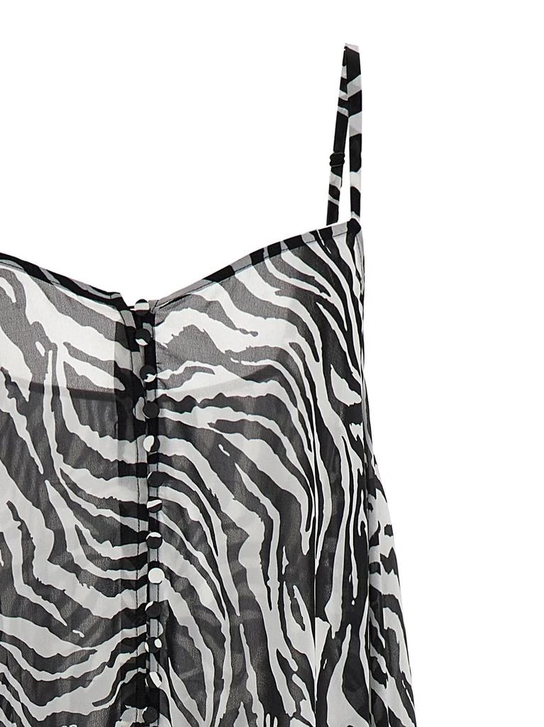 ROTATE Birger Christensen ROTATE Light Flowy Zebra Print Maxi Dress 3