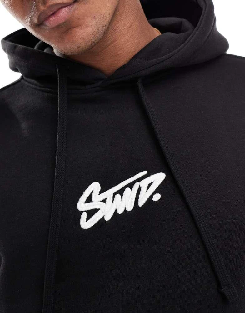 Pull&Bear Pull&Bear STWD hoodie in black 3