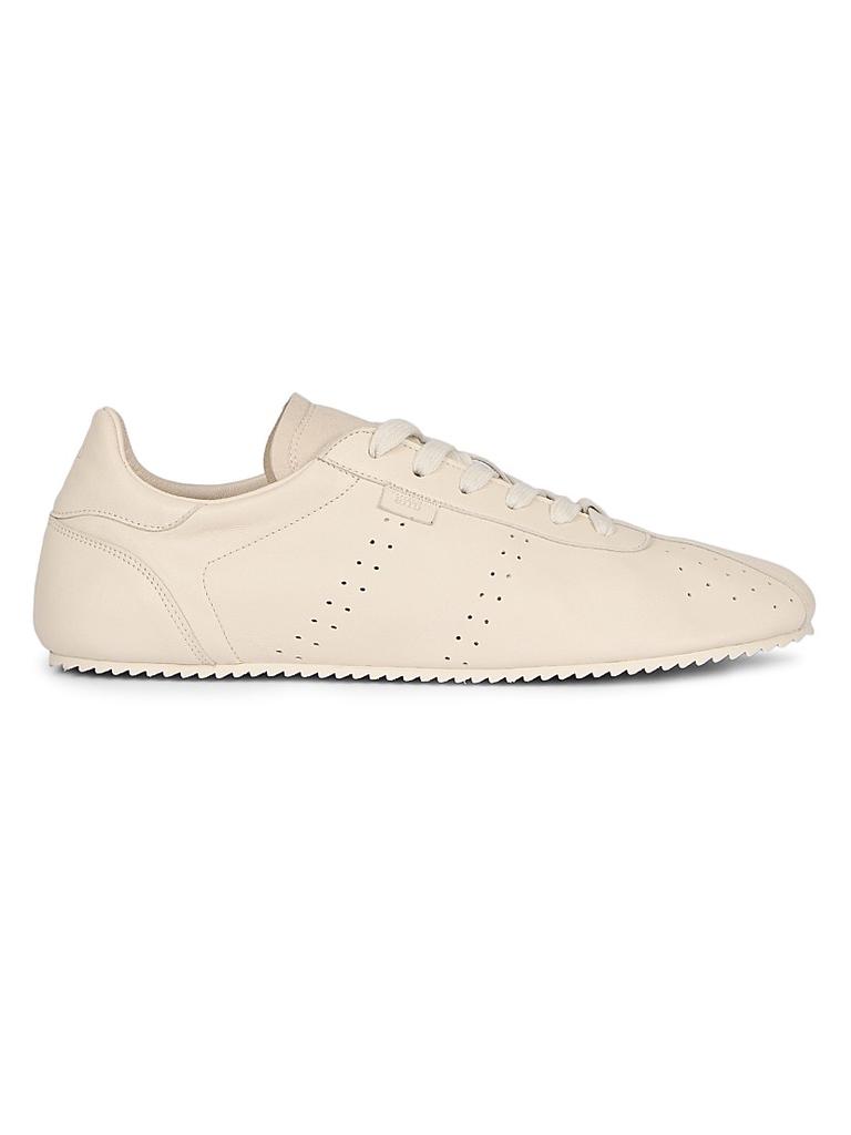 Shop AMI Logo Embossed Low-Top Sneakers on Sale at BeyondStyle