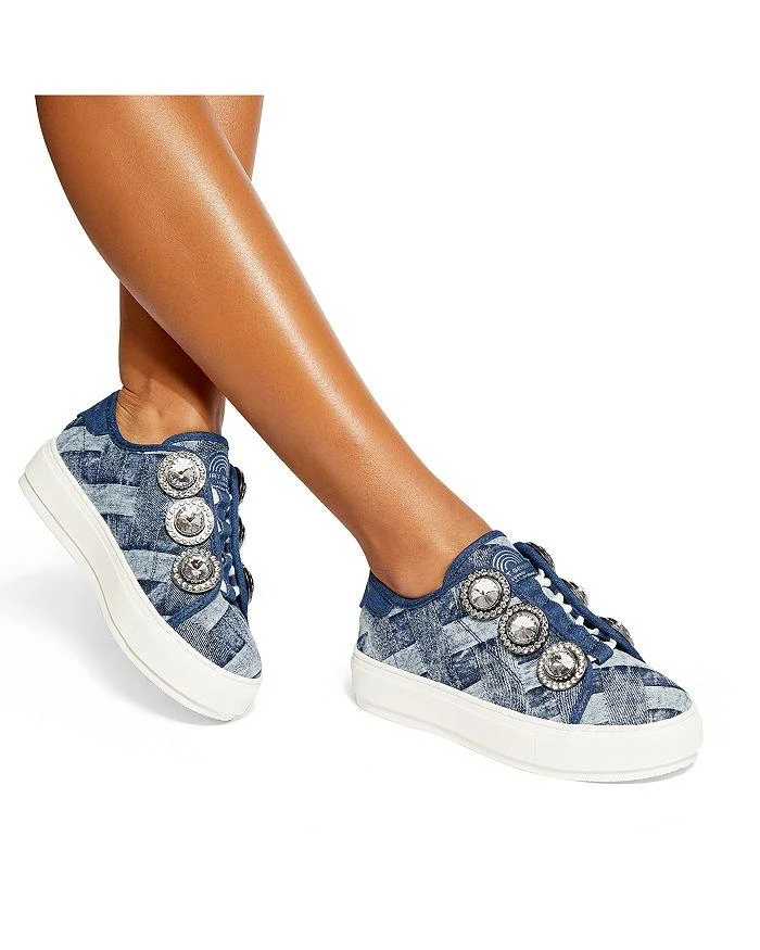 KURT GEIGER LONDON Women's Laney Octavia Embellished Platform Sneakers  3