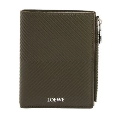 Loewe Slim compact wallet in classic textured calf leather 1