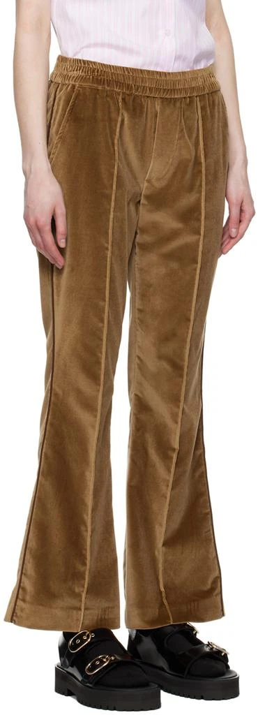 Ernest W. Baker Tan Flare Trousers 2
