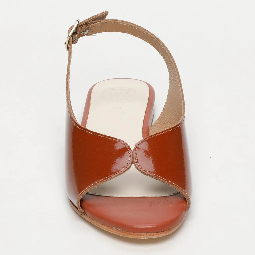 White Sun Sandales Charly - Camel Buff Patent - Camel Patent 2