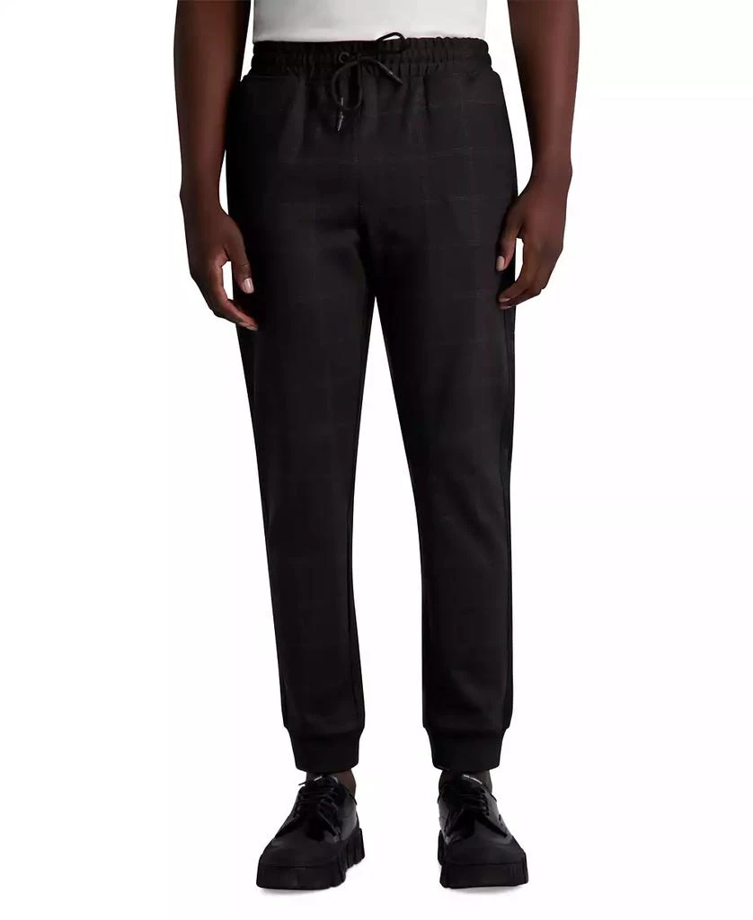 Karl Lagerfeld Paris Men's Plaid Jogger Pants 1