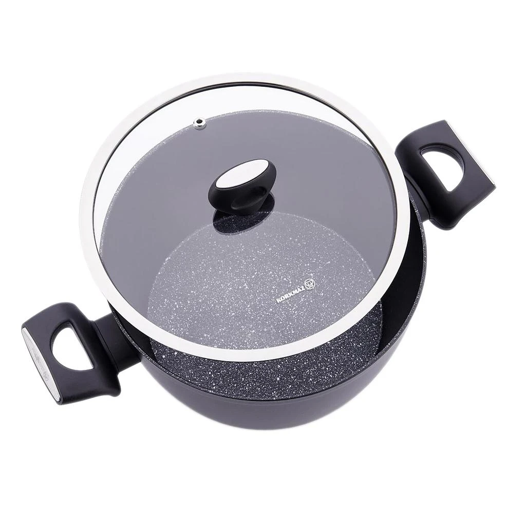 Korkmaz Nora 2 Piece 3.6 Liter Alumium Nonstick Low Casserole Dish with Lid 3