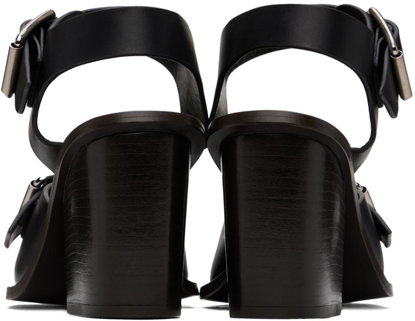 LEMAIRE Black Square 80 Heeled Sandals FR-37-IT-36 - Sandals