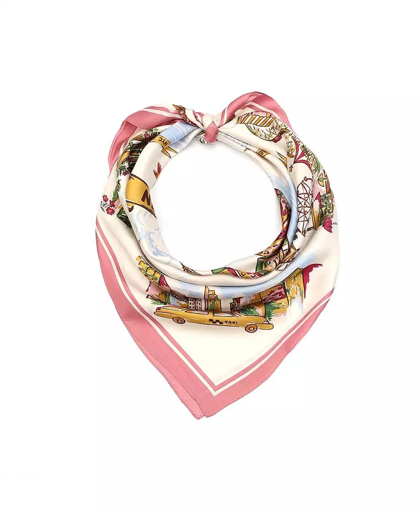 Coach Women's New York Map Print Silk Square Scarf 3