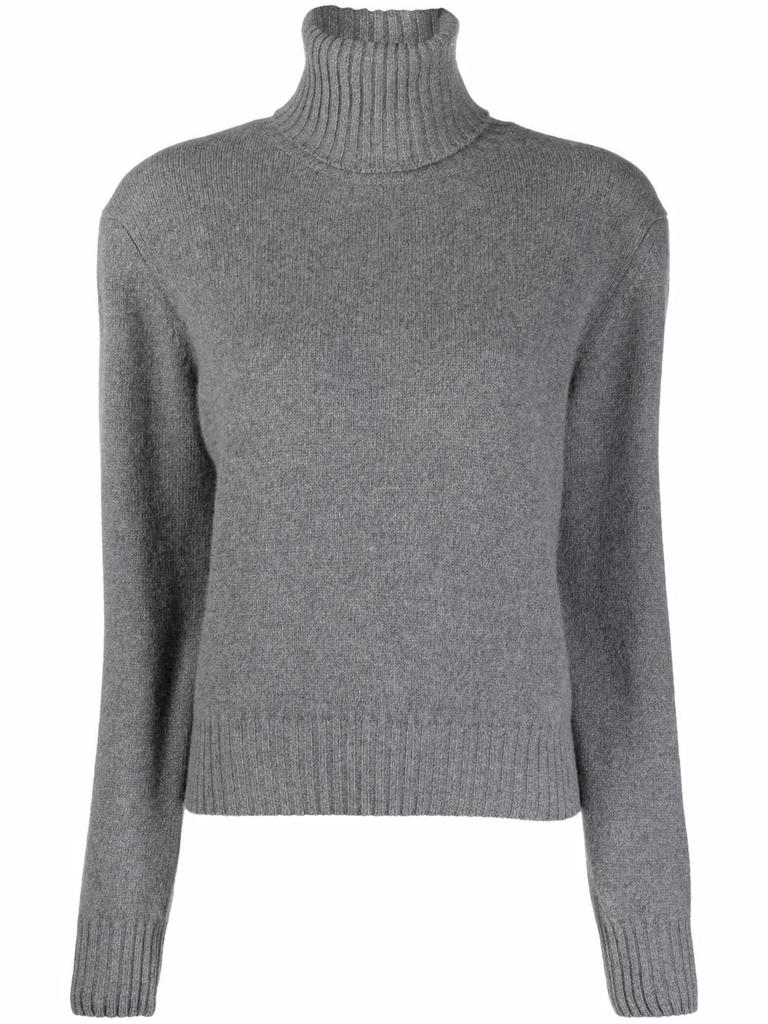 AMI Ami de Coeur high-neck jumper - women -  -  - Grey