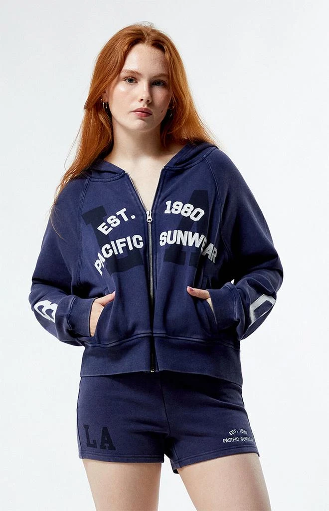 PacSun LA Raglan Zip Up Hoodie 1