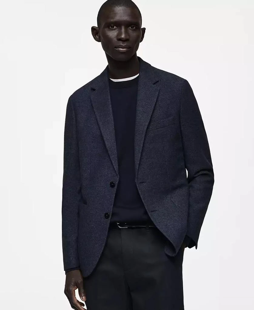 Mango Men's Slim-Fit Wool Blend Blazer 1